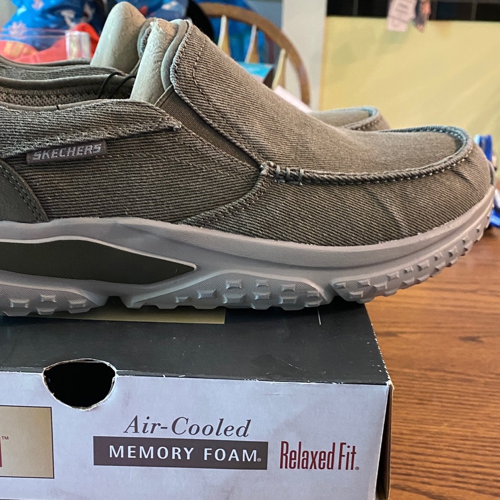 Skechers Streetwear Men's Casual Slip-On Loafers - Taupe - Picture 3 of 5